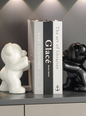 速发创柜熊书档电视柜书装客厅假书高档轻奢客厅玄关酒意柜饰摆件