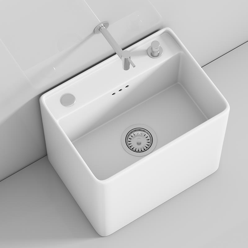 陶爵士拖把池家用阳台卫生间地盆拖布池墩布池小号槽池带台面龙头