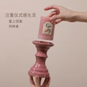 陶瓷烛台香薰蜡烛台高脚欧式 饰室内家 摆件大号搭配欧美复古窑变装