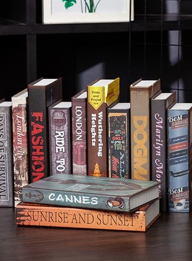 精选复古怀旧假书工业风仿真书做旧装饰书创意摆设摄影摆设道具书