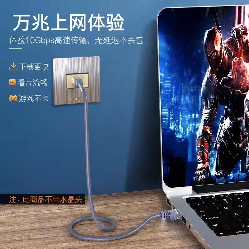 秋叶原超六类万兆非屏蔽网线 纯铜CAT6A装修预埋8芯网络线 QS6602