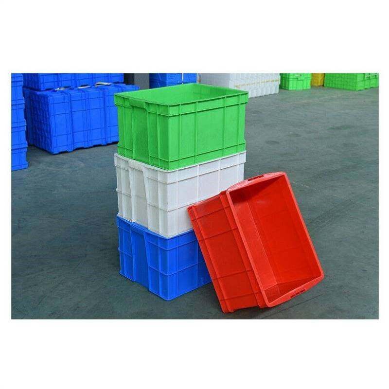 精选苏彩塑料周转箱长方形加厚胶框大号工业整理箱中转物流筐可加