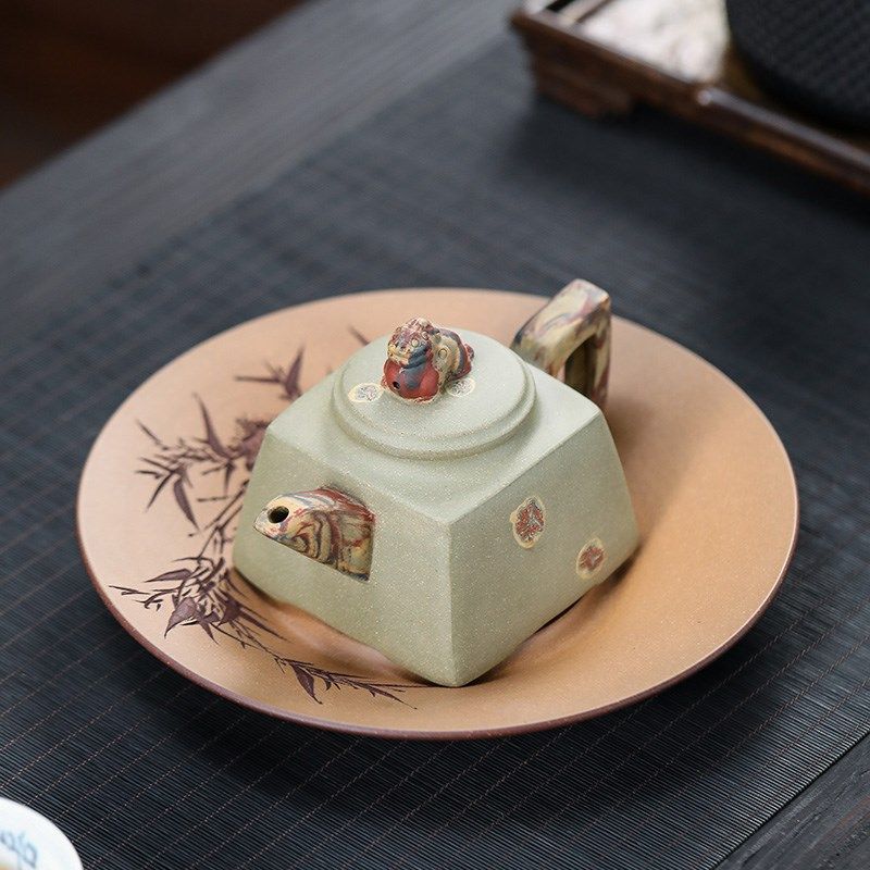 精选宜兴手工原矿全手工豆青砂四方瑞兽 230毫升茶具泡茶器家用茶,餐饮具,茶壶,淘宝优惠券,粉丝福利购,淘宝优惠卷