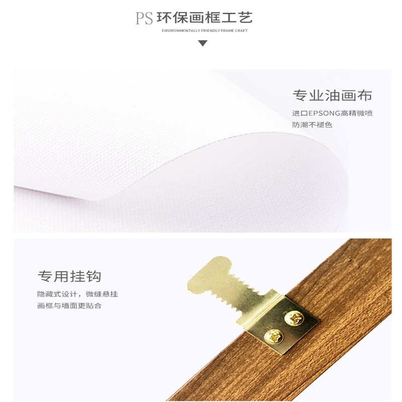 装饰画个性定制有框微喷挂画来图定做 画框订做 细边框装饰画订制