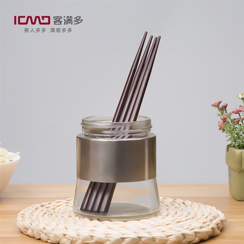 精选合金筷子高档日式轻奢风2021新款家庭抗菌尖头快子家用防滑耐