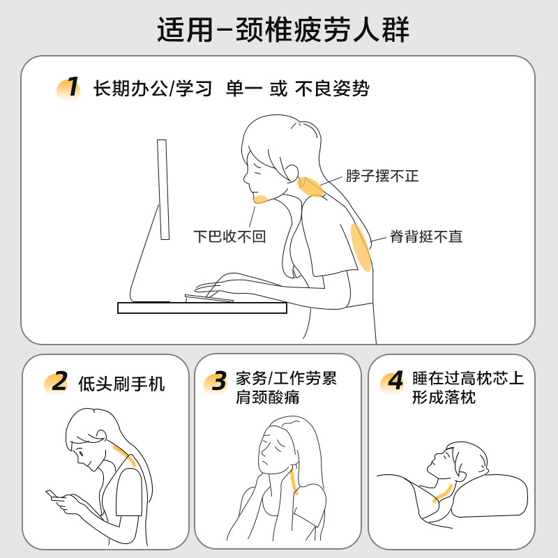 颈椎牵引枕头护颈圆柱枕助睡眠慢回弹记忆棉糖果圆枕头腰垫颈椎枕