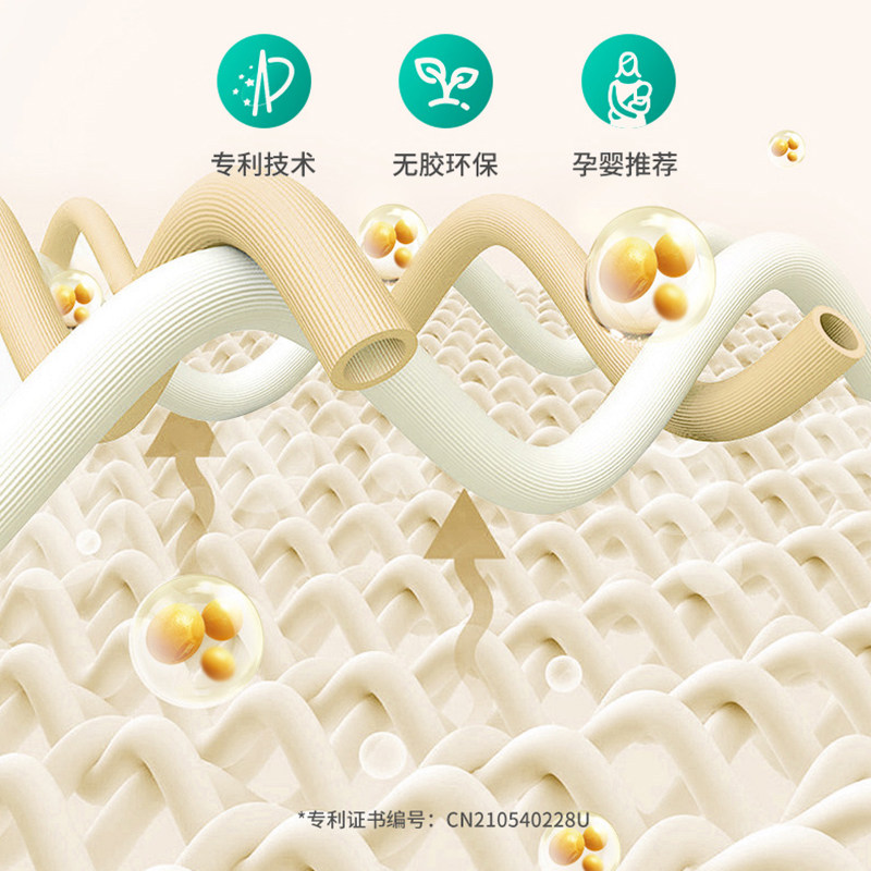 八益床垫泰国乳胶大豆蛋白纤维护脊独立弹簧静音双人床可定制厚垫