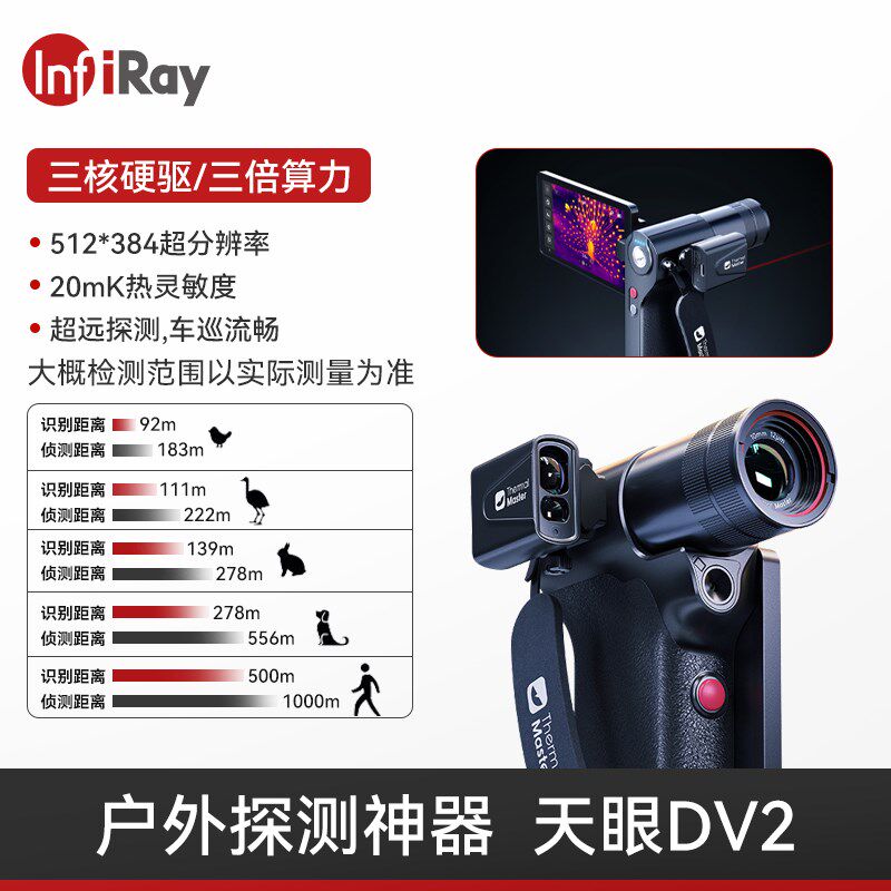 艾睿天眼DV2热成像仪手机户外野外热成像夜视仪红外热感应成相