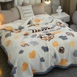 精选拉舍尔毛毯冬季加厚法兰珊瑚绒毯子铺床单人学生宿舍午睡春秋