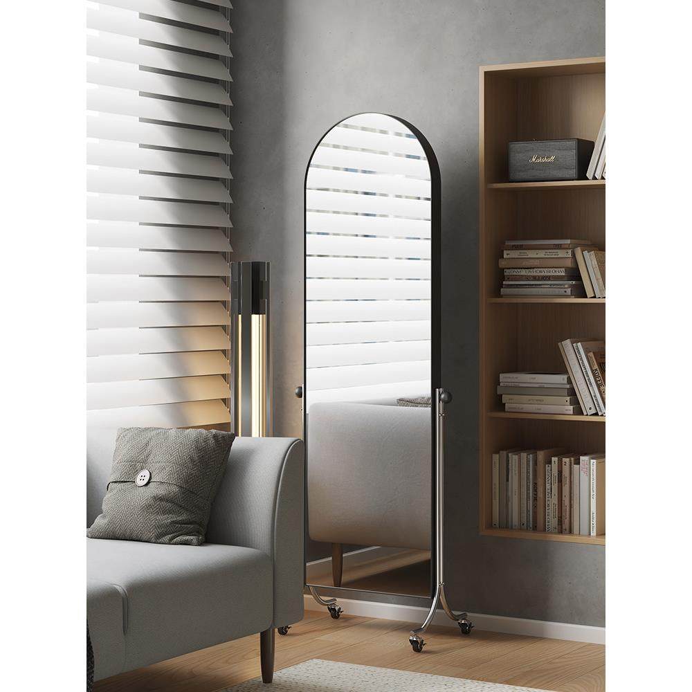 家用全身镜落地镜卧室试衣镜可移动梳妆镜子穿衣镜客厅收纳置物架