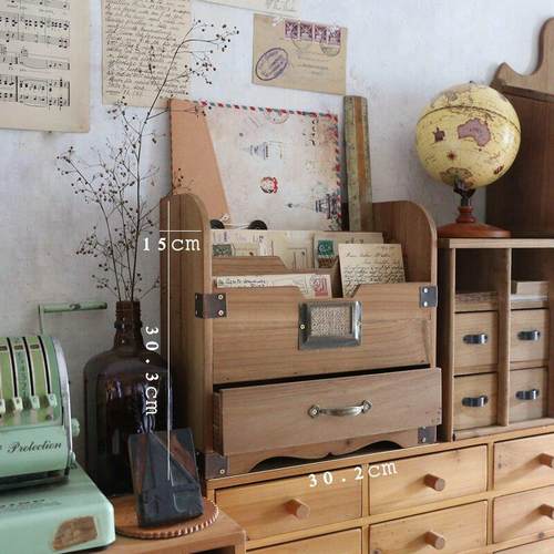 叁杉家居手账桌面便签办公用品整理架抽屉式收纳盒学生宿舍置物架