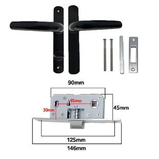 阳台门平开门4325 6525铝合金门孔距50执手锁4335断桥铝门通道锁