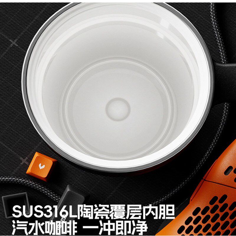 世大家sidagar赛博保温杯男大容量车载水杯吸管陶瓷内胆冰霸杯子