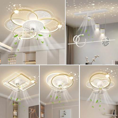 吊扇灯2025新款客厅护眼全光谱灯具现代简约家用饭厅卧室中山灯具