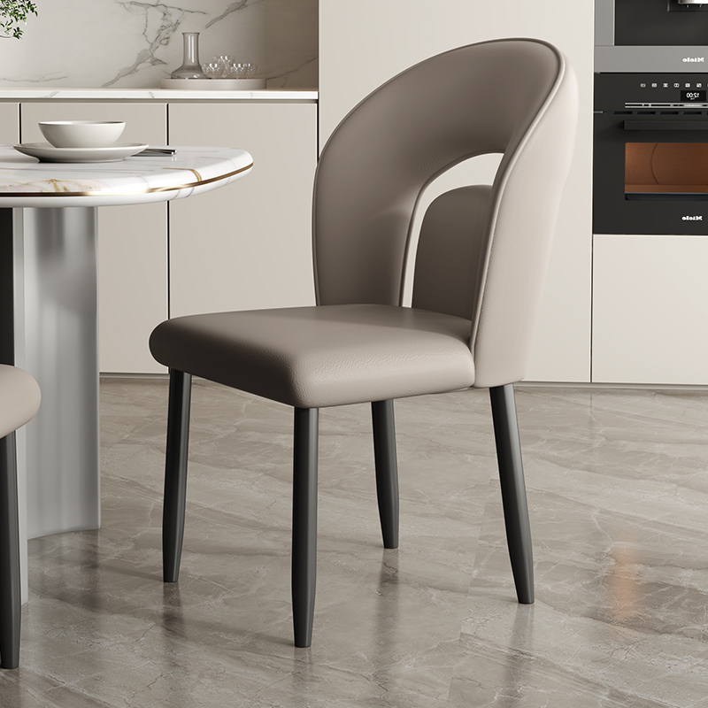 速发餐轻椅桌高级感餐奢椅子家用意式铁艺靠背椅酒店洽谈凳子