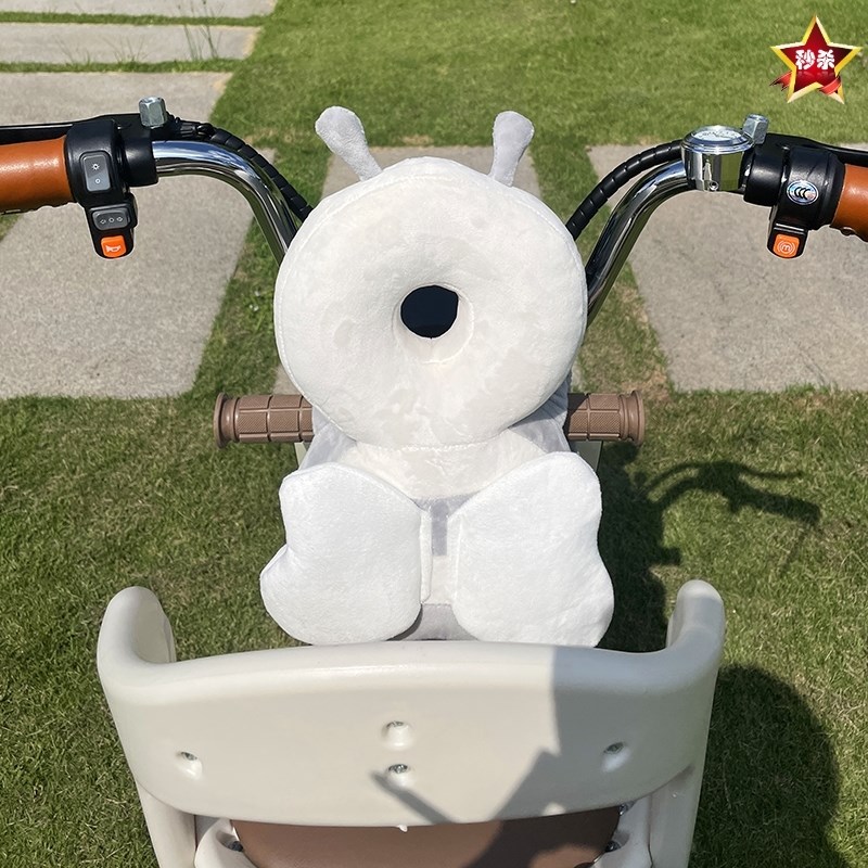速发电动车撞童座椅防儿车保护垫宝宝婴儿玩偶电瓶头前置神器毛绒