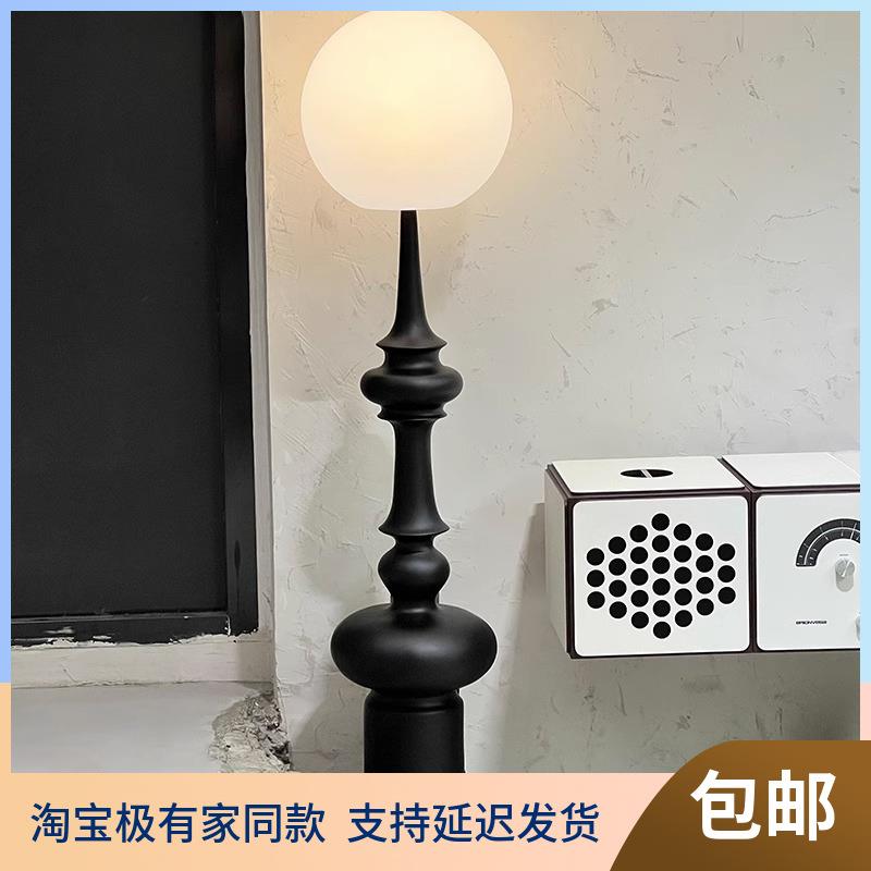 意大利设计师款复古罗马柱客厅沙发边装饰落地灯卧室艺术中古台灯