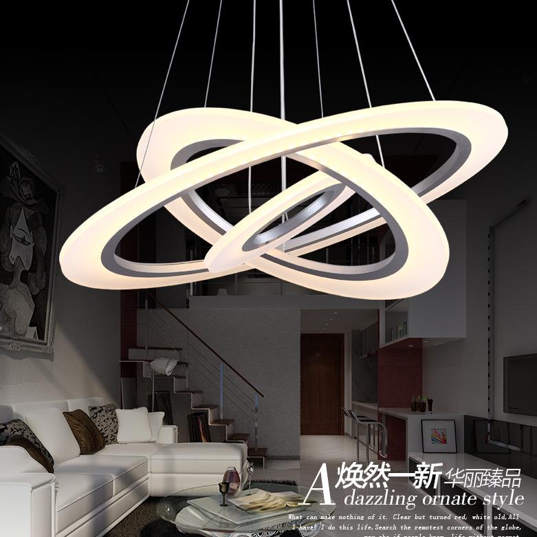 led环形吊灯创意个性客厅卧室餐厅灯办公室酒吧台餐吊灯厂家直销