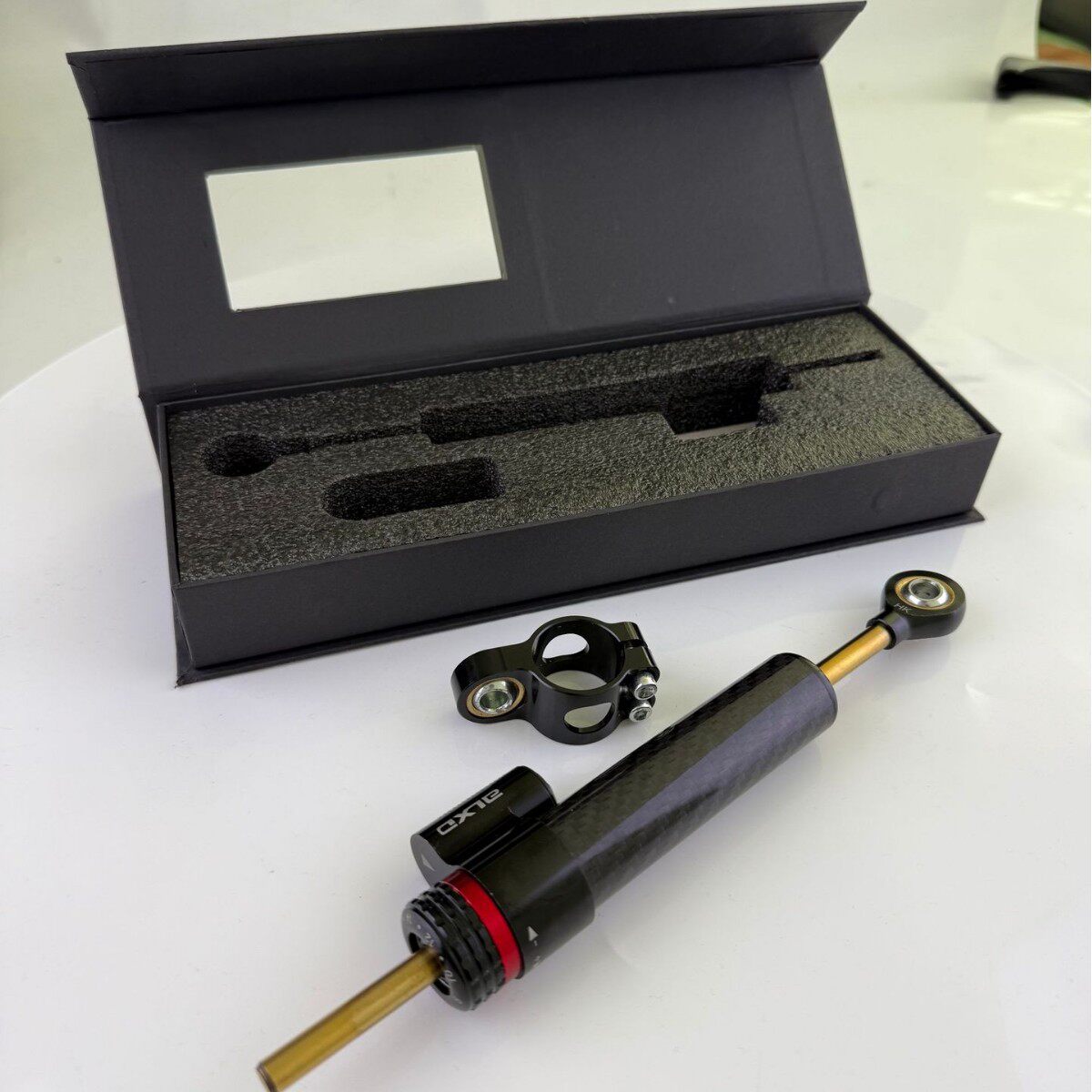通用钛尺75mm阻尼器平衡杆渐进式RSC防甩头摩托车单管方向