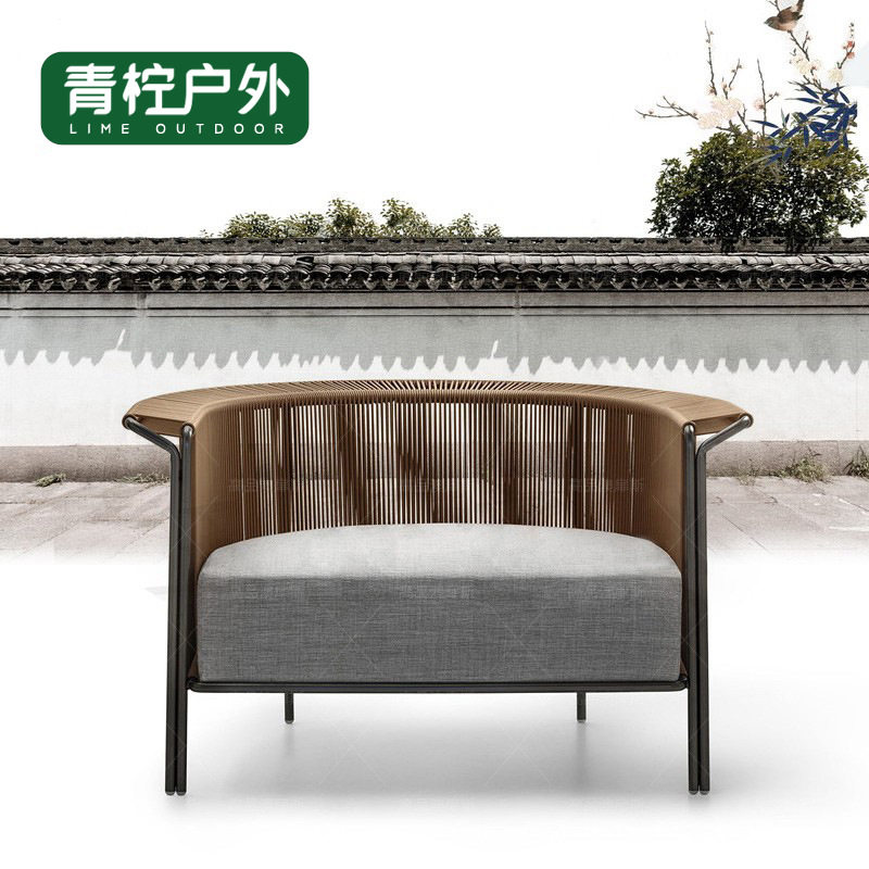 户外沙发阳台藤沙发露天休闲藤椅茶几组合室外中式庭院藤编沙发椅