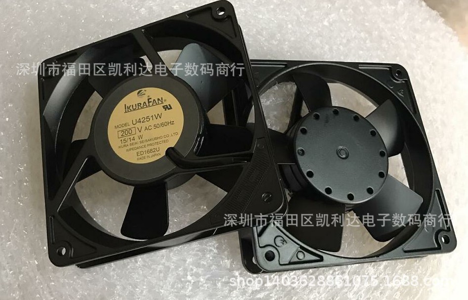 出售日本育良LKURAFAN 4251MWV 12025 220V;15/14W 铝框铁叶风扇