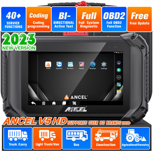 ANCELV5HD柴油卡车检测仪柴油OBD诊断工具卡车扫描仪海外版