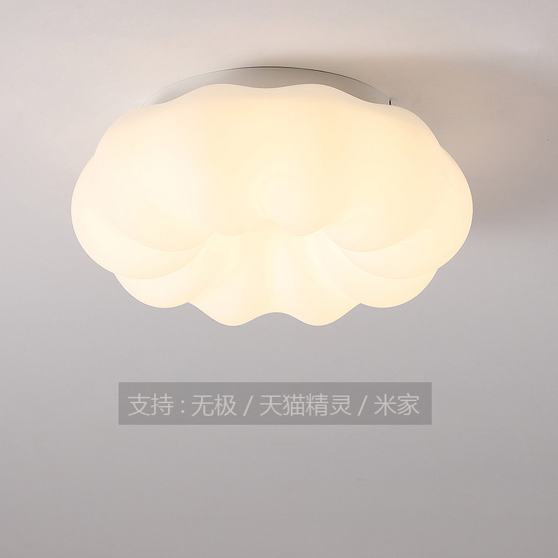 卧室灯奶油风主卧灯温馨房间灯简约现代客厅吊灯南瓜儿童房吸顶灯