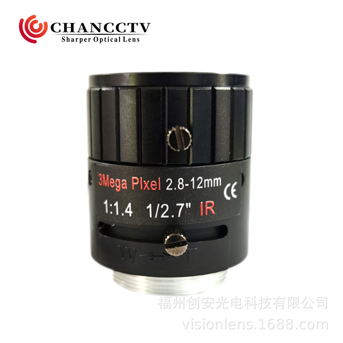 VISIONLENS 安防监控2.8-12mm 1/2.7″ F1.8自动光圈手动变焦镜头