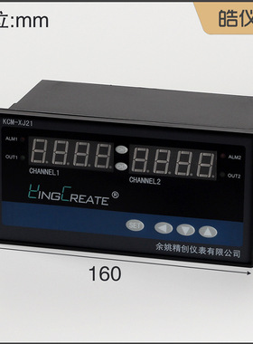 皓仪两通道温控仪KCM-XJ21ARS输入2路4-20mA输出继电器带通讯