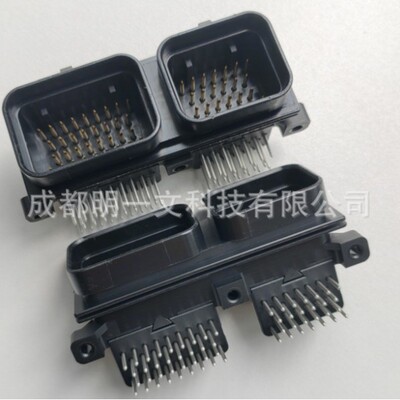 6437288-3汽车连接器TE泰科60P 针座黑色全新防水通孔-焊接全新