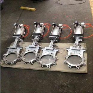 渣浆阀 气动对夹明杆刀闸阀 气动浆液阀 16P 单刀闸板阀 PZ673Y