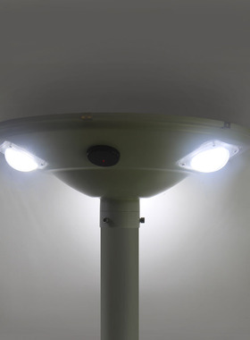 MIC灯具白色圆形一体太阳能LED花园灯家用庭院超亮照明柱子灯30瓦