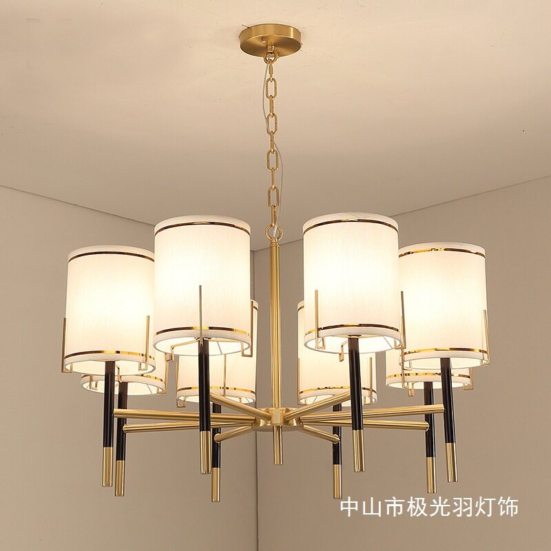 新中式简约现代家用吊灯餐厅卧室客厅美式百搭民宿客房书房吊灯具