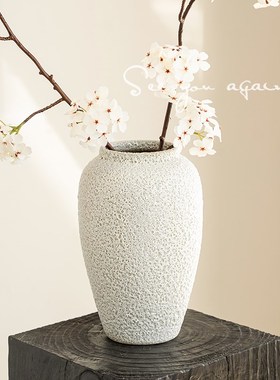 花瓶高级感新中式白色陶瓷鲜花百合插花专用绝美客厅餐桌装饰摆件