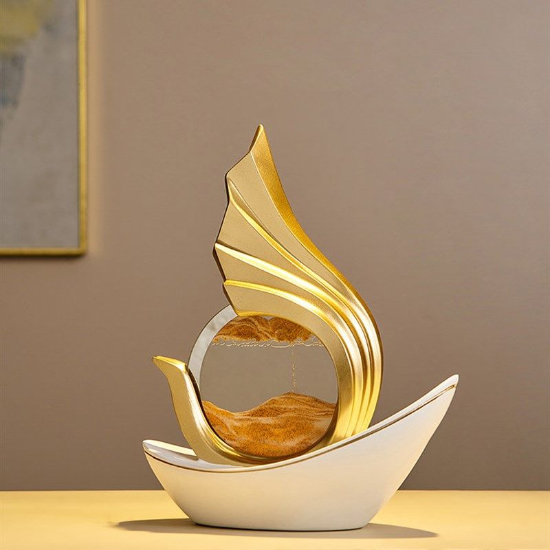 流沙画一帆风顺帆船摆件陶瓷高级感小众轻奢高档客厅电视柜办公室,家居饰品,装饰摆件,淘宝优惠券,粉丝福利购,淘宝优惠卷