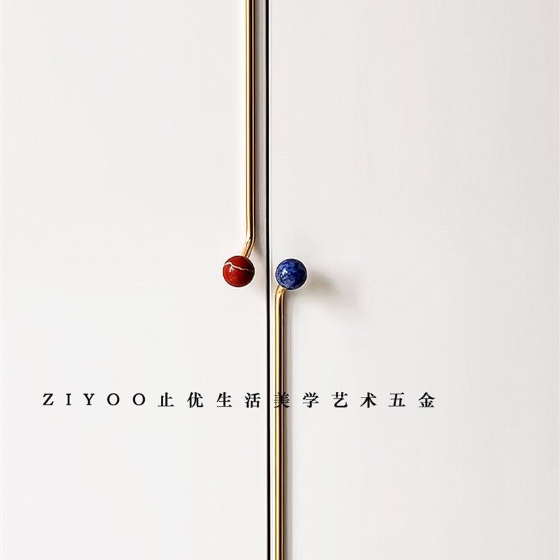 橱柜门把手古色古香现代儿童房衣柜门把手法式简约铜金银高端感