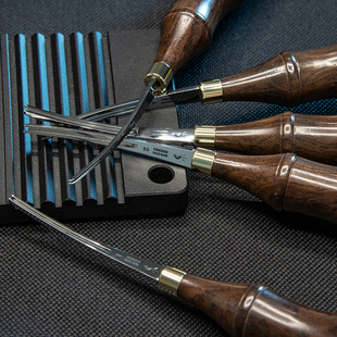 月下手作 DC53植鞣倒边倒圆角手工皮具封边打磨DIY 削日式削边器