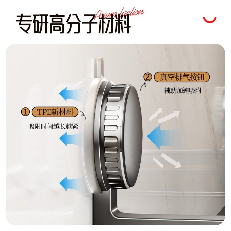 不锈钢吸盘沥水架厨房碗架免打孔墙上壁挂碗碟收纳架碗盘置物架