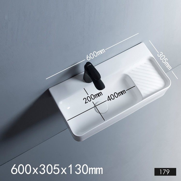 挂墙式洗手盆小户型壁挂式面盆阳台陶瓷超长极窄洗漱台双盆80*30,家装主材,挂墙式洗脸盆,淘宝优惠券,粉丝福利购,淘宝优惠卷