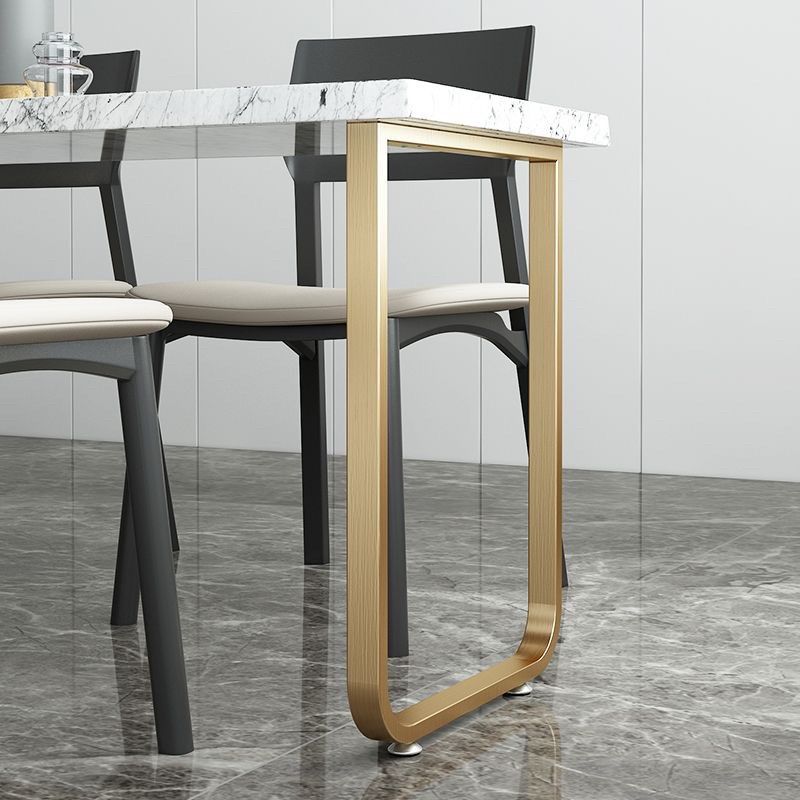 定制不锈钢U型桌腿吧台支撑架岛台支架梳妆台书桌餐台脚金属桌腿