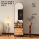 法式 中古风全身镜落地镜家用波浪旋转可移动试衣镜女生卧室穿衣镜