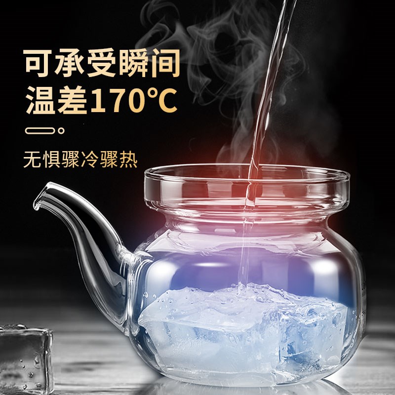 明尊CP32新款分茶器滤网玻璃泡茶壶公道杯分离功V夫茶分茶杯家用