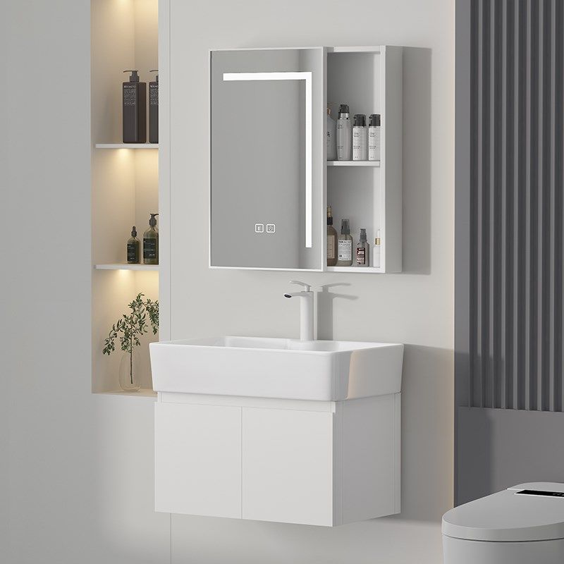 太空铝圆角小户型浴室柜陶瓷一体盆洗手盆柜组合洗脸盆窄深40cm宽,家装主材,浴室柜组合,淘宝优惠券,粉丝福利购,淘宝优惠卷