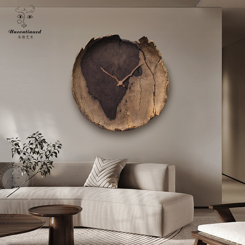 赤贫侘寂风客厅装饰挂钟2023新款网红时尚创意表挂墙时钟餐厅钟表,家居饰品,挂钟,淘宝优惠券,粉丝福利购,淘宝优惠卷