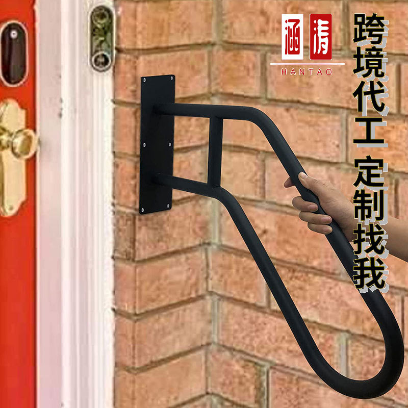 跨境扶手壁挂金属扶手铁艺楼梯栏杆户外楼梯防护栏杆家用