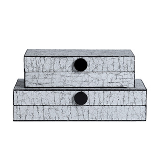 新中式银色裂纹现代轻奢意式极简创意个性客厅卧室装饰收纳盒摆件