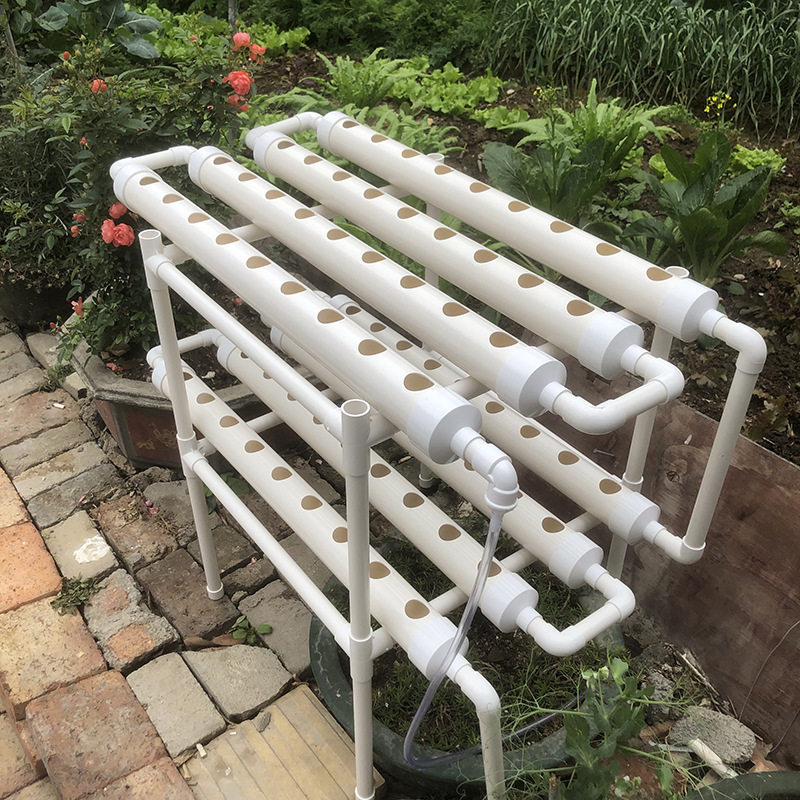 无土栽培水培DIY2层8管72孔种菜机 阳台种菜架水耕机