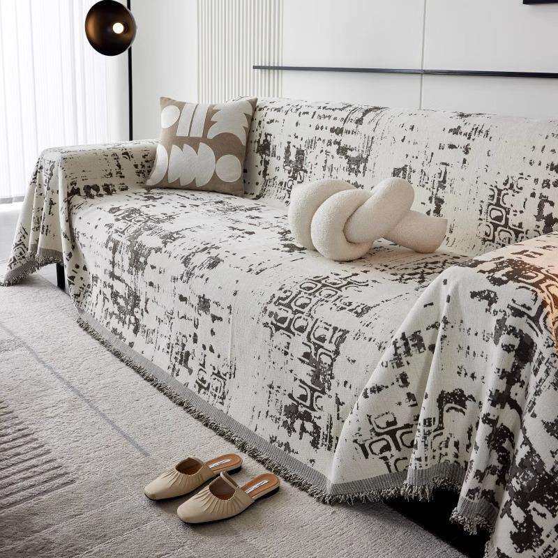 雪尼尔沙发盖布四季通用高级感全盖沙发毯轻奢风耐脏防猫抓沙发巾