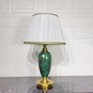 新中式复古陶瓷台灯创意设计室内客厅酒店卧室书桌装饰灯现货批发