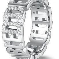 王鹤棣D.Desirable Eternal锆石戒指独特潮酷新款应援周边食指环